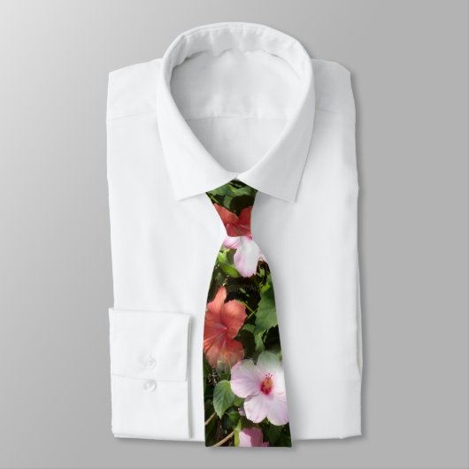 "Hibiskus-Trio-" Hochzeits-Krawatte Krawatte (Gebunden)