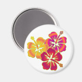 Hibiskus Trio Magnet (Vorderseite/Rückseite)
