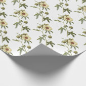 Hibiskus trionum Blumenmuster Geschenkpapier (Ecke)