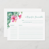 Hibiskus TropicaFlora Rezept Karte Aquarellfarbe R (Vorne/Hinten)