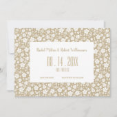 Hibiskus Tropical Beige Wedding Save The Date (Vorderseite)