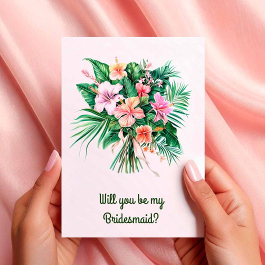 Hibiskus Tropical Bouquet Wedding Party Vorschlag Einladung