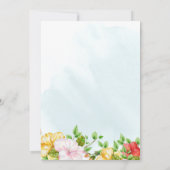 Hibiskus Tropical Floral Wedding Einladung (Rückseite)