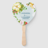 Hibiskus Tropical Floral Wedding Hand Fan Fächer (Vorderseite)