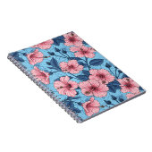 Hibiskus Tropical Florales Muster Notizblock (Rechte Seite)