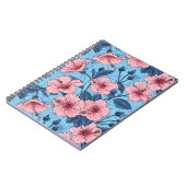 Hibiskus Tropical Florales Muster Notizblock (Linke Seite)