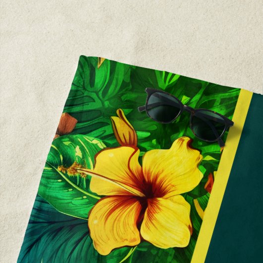 Hibiskus Tropical Hawaiian Beach Handtuch (Beispiel)