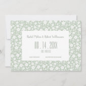 Hibiskus Tropical Pale Green Wedding Save The Date (Vorderseite)