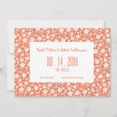 Hibiskus Tropical Peach Wedding Save The Date (Vorderseite)