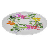 Hibiskus tropische Blume Kranz farbenfrohe hawaiia Schneidebrett (Ecke)