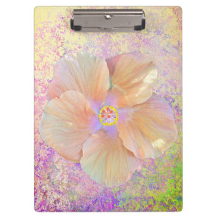 Hibiskus tropische Blume rosa gold violett süß Klemmbrett