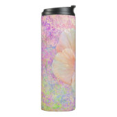 Hibiskus tropische Blume rosa Goldmarmor niedlich Thermosbecher (Nach links gedreht)