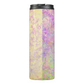 Hibiskus tropische Blume rosa Goldmarmor niedlich Thermosbecher (Rückseite)