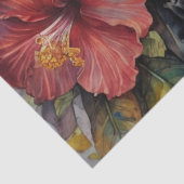 Hibiskus tropischer Goth-Skull-Dekoute Seidenpapier (Ausschnitt)