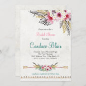 Hibiskus Tropischer Soiree Brautparty Einladung (Vorne/Hinten)