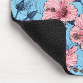 Hibiskus Tropisches Blumenmuster Mousepad (Ecke)