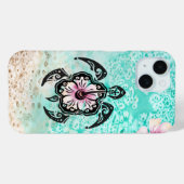 Hibiskus Turtle Case-Mate iPhone Hülle (Rückseite (Horizontal))