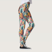 Hibiskus und Ananas Leggings (Rechts)