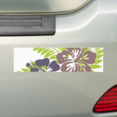 Hibiskus-und Blätter-Entwurf Autoaufkleber (Auf Auto)