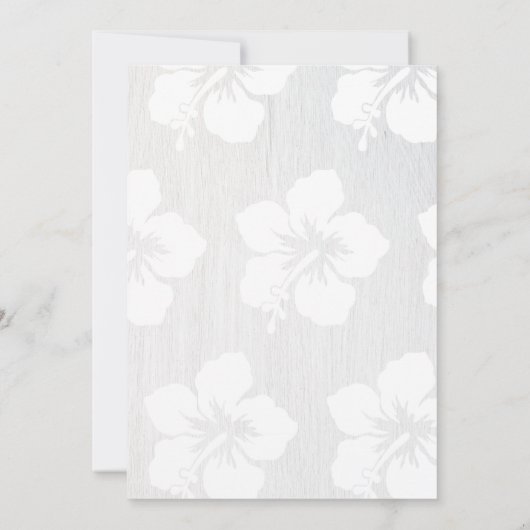 Hibiskus und Cap Abschluss Luau Einladung (Rückseite)