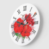 Hibiskus und Dragonfly Große Runduhr Wanduhr (Winkel)