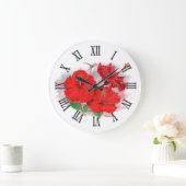 Hibiskus und Dragonfly Große Runduhr Wanduhr (Zuhause)