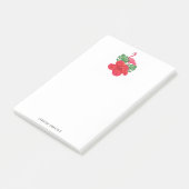 Hibiskus und Flamingo Tropical Post-it-Notizen Post-it Klebezettel (angewinkelt)
