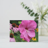 Hibiskus- und Freunde BlumenGartenFotografie Postkarte (Stehend Vorderseite)
