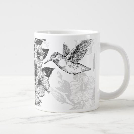 Hibiskus und Kolibri Jumbo-Tasse (Rechts)