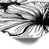 Hibiskus und Kolibri Poster (Ecke)