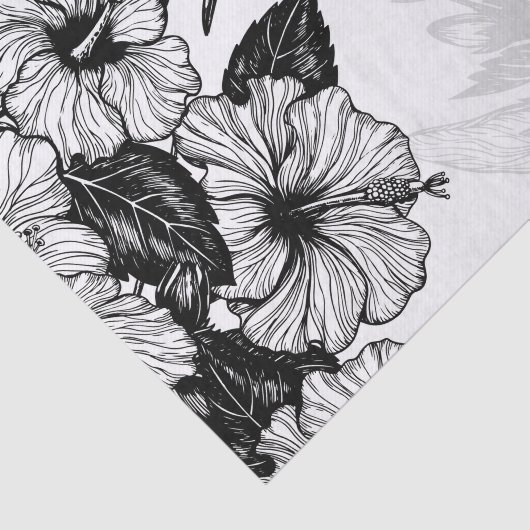 Hibiskus und Kolibri Seidenpapier (Ausschnitt)