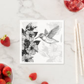 Hibiskus und Kolibri Serviette (Beispiel)