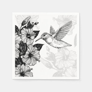 Hibiskus und Kolibri Serviette
