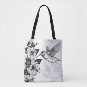 Hibiskus und Kolibri Tasche