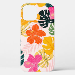 Hibiskus und Monstera Blätter tropische Muster des Case-Mate iPhone Hülle
