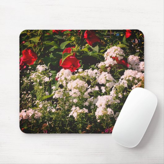 Hibiskus- und Phlox-Blumengarten Mousepad (Mit Mouse)