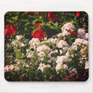 Hibiskus- und Phlox-Blumengarten Mousepad
