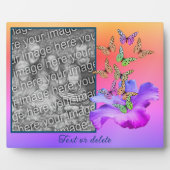 Hibiskus und Schmetterling ergänzen Ihr Foto Perso Fotoplatte (Vorderseite)