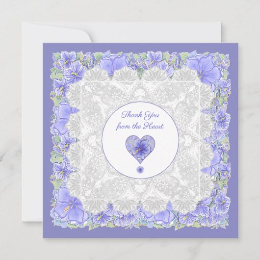 Hibiskus und Spitze BLAU (Vorderseite)