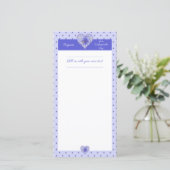 Hibiskus und Spitze BLAU (Stehend Vorderseite)