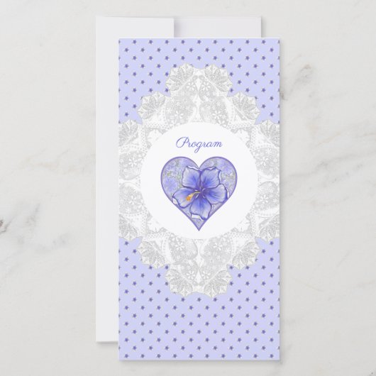 Hibiskus und Spitze BLAU (Rückseite)