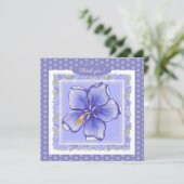 Hibiskus und Spitze BLAU (Stehend Vorderseite)