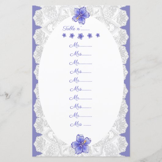 Hibiskus und Spitze BLAU (Vorderseite)