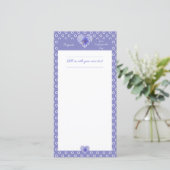 Hibiskus und Spitze BLAU (Stehend Vorderseite)