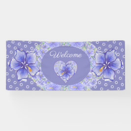 Hibiskus und Spitze BLAU Banner