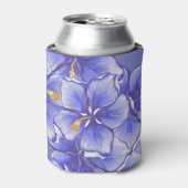 Hibiskus und Spitze BLAU Dosenkühler (Kanne Vorderseite)