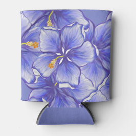 Hibiskus und Spitze BLAU Dosenkühler