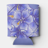 Hibiskus und Spitze BLAU Dosenkühler (Rückseite)