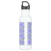 Hibiskus und Spitze BLAU Edelstahlflasche (Rückseite)