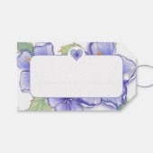 Hibiskus und Spitze BLAU Geschenkanhänger (Vorderseite (Horizontal))